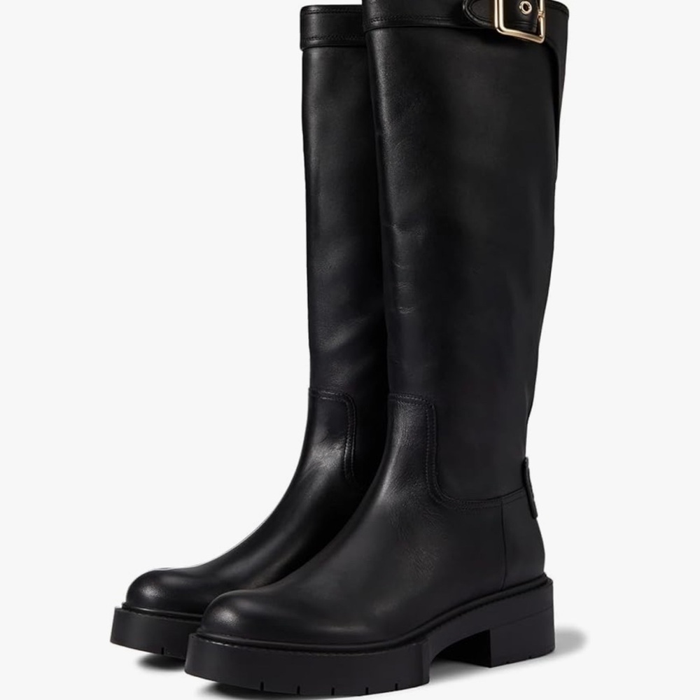 Coach Black Over the Knee Boots Sleek Design